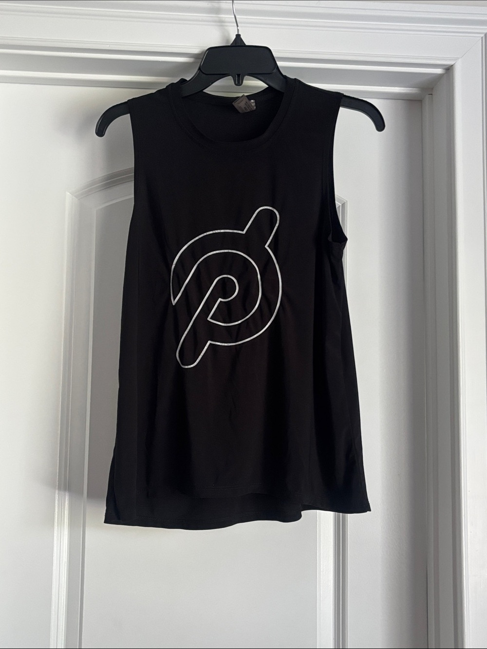 PRISM Pelaton Black Muscle Tee with White Logo